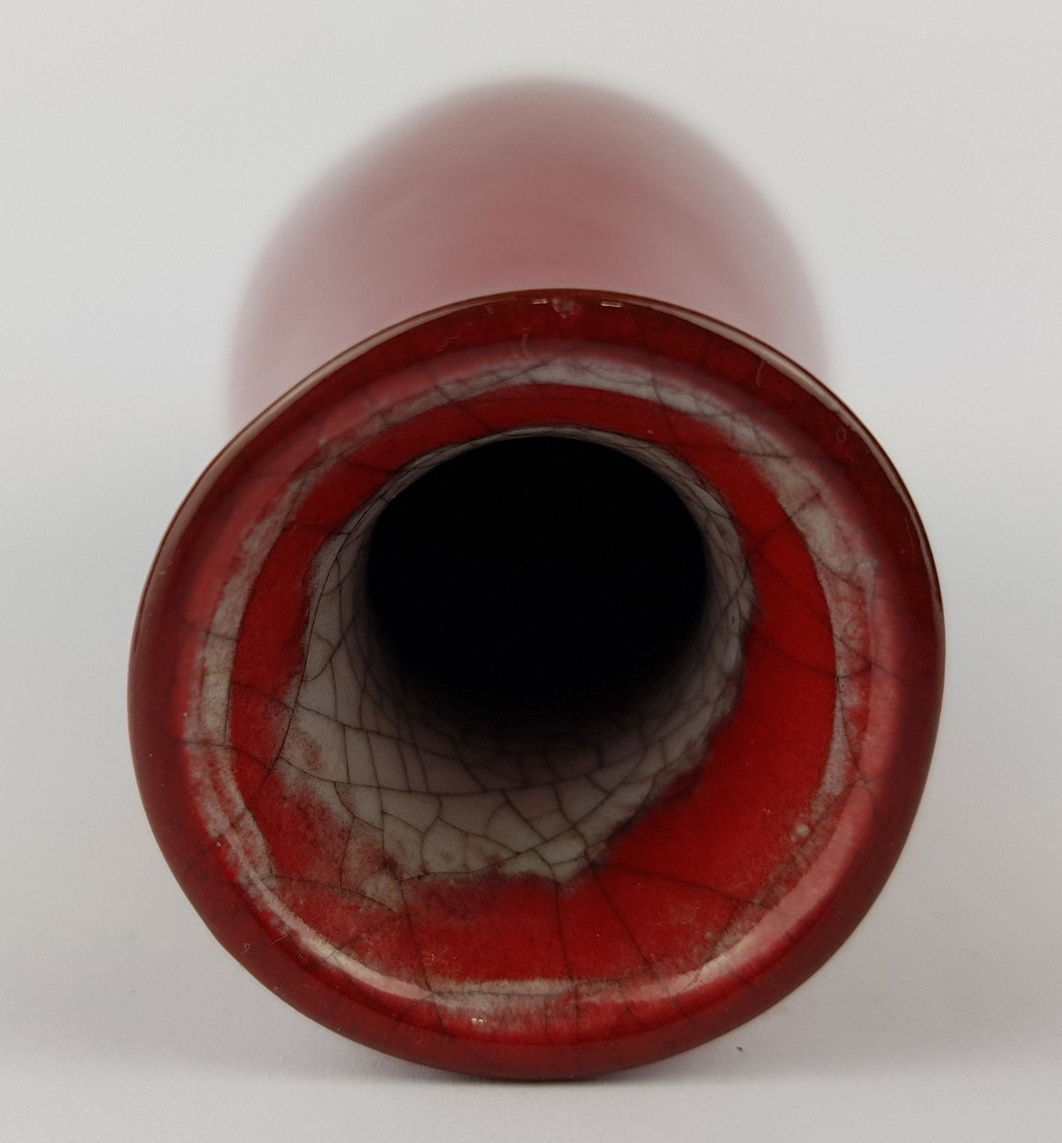 Vintage MARIA LAACH ABBEY | Red Craquelé Vase| Karlsruher Majolika | West German Pottery 1950-60's