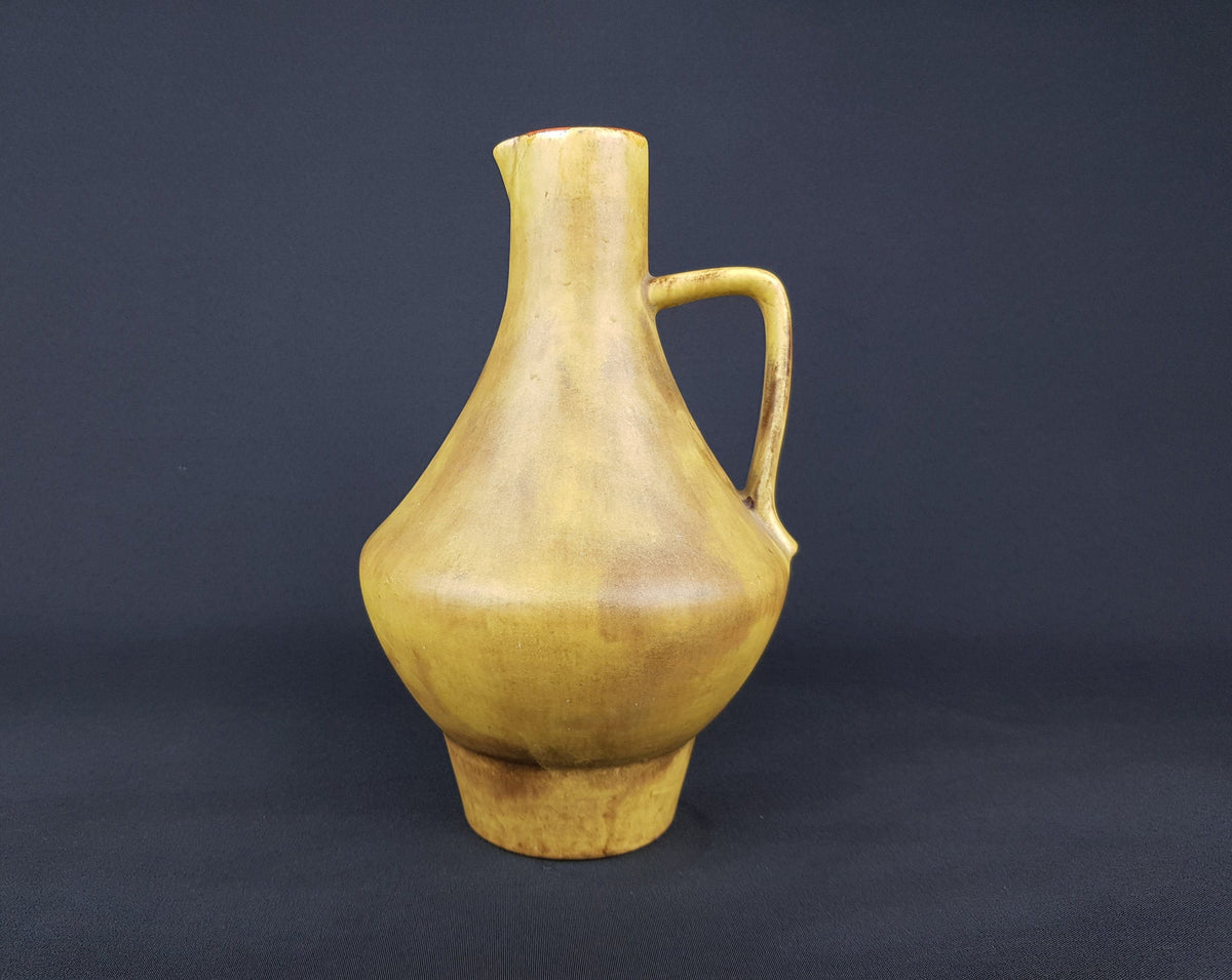 Vintage CERAMANO Fat Lava Vase 212 with GOBI decor West German Pottery 1960s