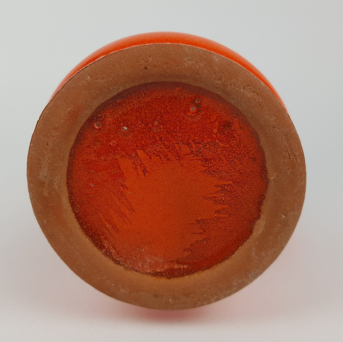 Vintage Orange ROTH KERAMIK Fat Lava Vase West German Pottery 1970s
