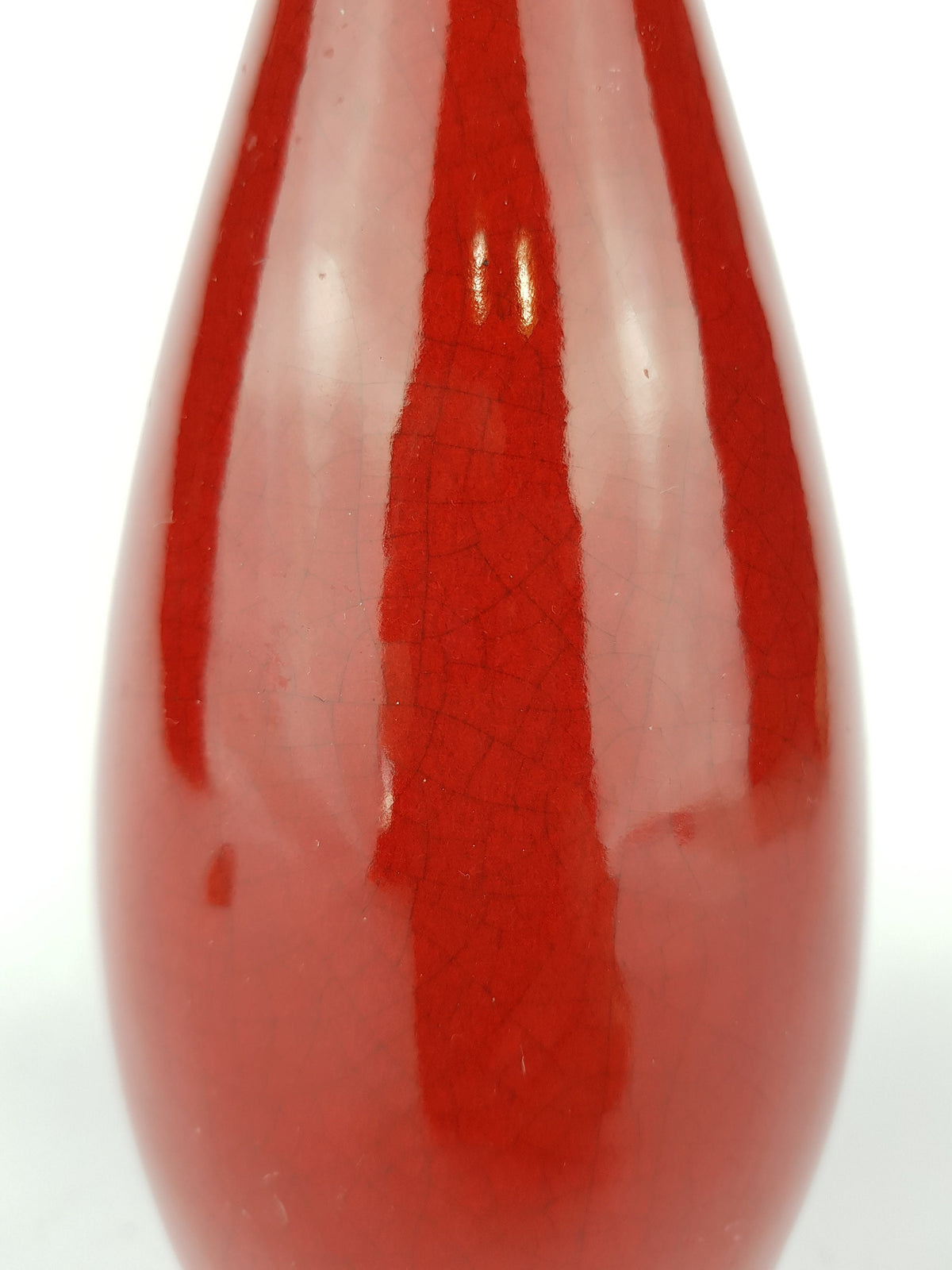 Vintage MARIA LAACH ABBEY | Red Craquelé Vase| Karlsruher Majolika | West German Pottery 1950-60's