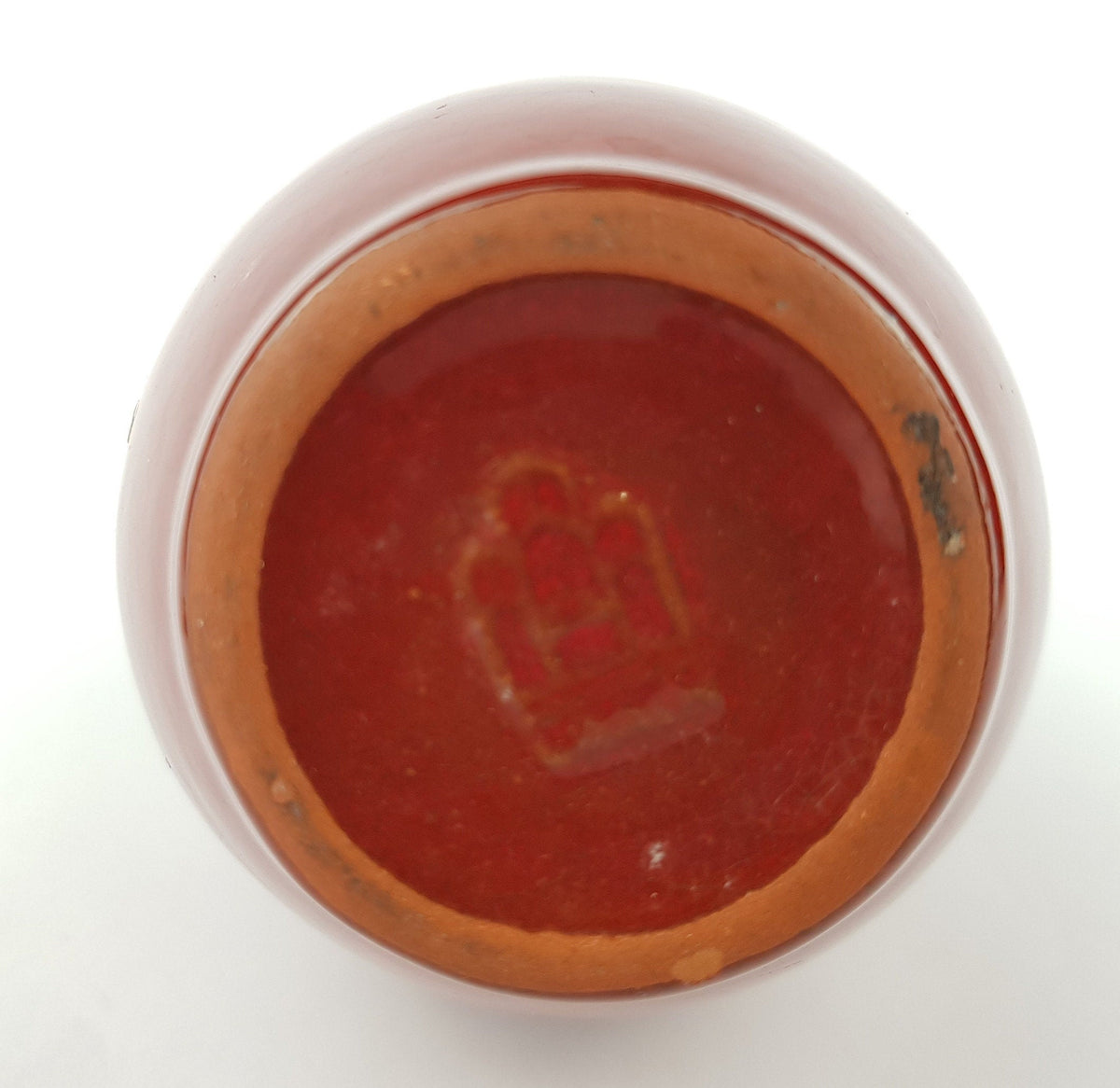 Vintage MARIA LAACH ABBEY | Red Craquelé Vase| Karlsruher Majolika | West German Pottery 1950-60's