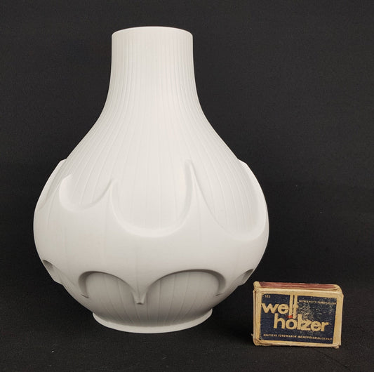 Vintage SCHERZER PORZELLAN Op Art Batman Vase West German Pottery Bavaria 514/2