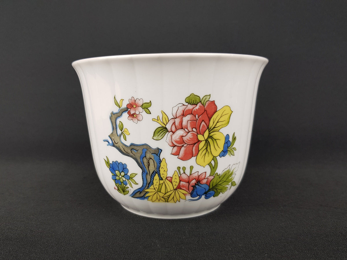 Vintage Porcelain SCHUMANN ARZBERG Bavaria Planter 1131 14 With Flower Decor 1960s 1970s