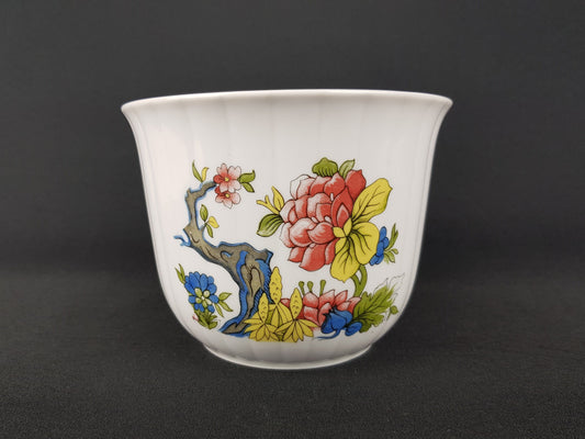 Vintage Porcelain SCHUMANN ARZBERG Bavaria Planter 1131 14 With Flower Decor 1960s 1970s