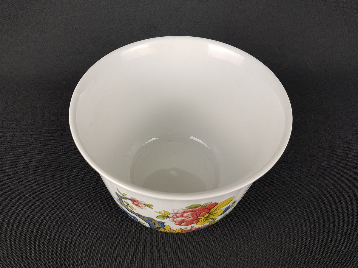 Vintage Porcelain SCHUMANN ARZBERG Bavaria Planter 1131 14 With Flower Decor 1960s 1970s