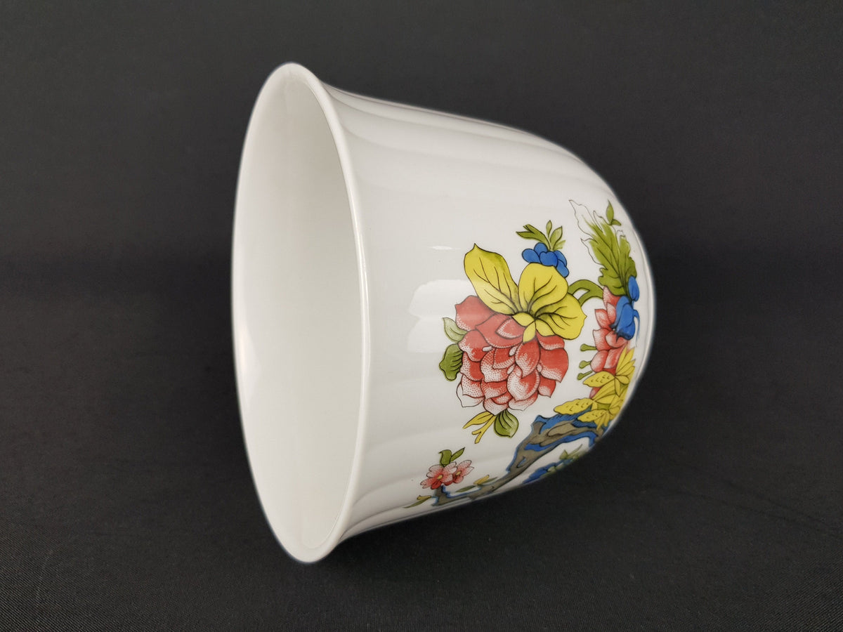 Vintage Porcelain SCHUMANN ARZBERG Bavaria Planter 1131 14 With Flower Decor 1960s 1970s