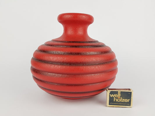 Amazing Vintage Red CARSTENS LUXUS Vase 0108 20 - 1960s 1970s