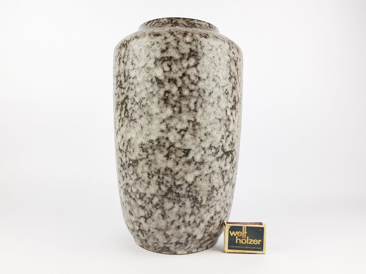 Vintage SCHEURICH KERAMIK Fat Lava Vase 517 30 With Tulip Flower Decor West Geman Pottery 1970s