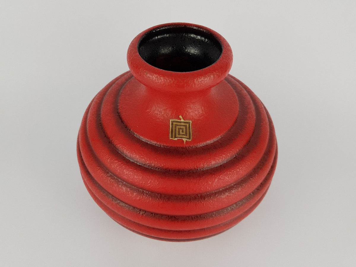 Amazing Vintage Red CARSTENS LUXUS Vase 0108 20 - 1960s 1970s