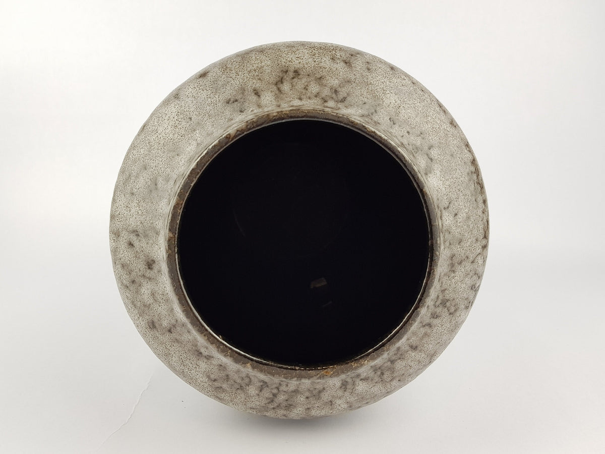 Vintage SCHEURICH KERAMIK Fat Lava Vase 517 30 With Tulip Flower Decor West Geman Pottery 1970s