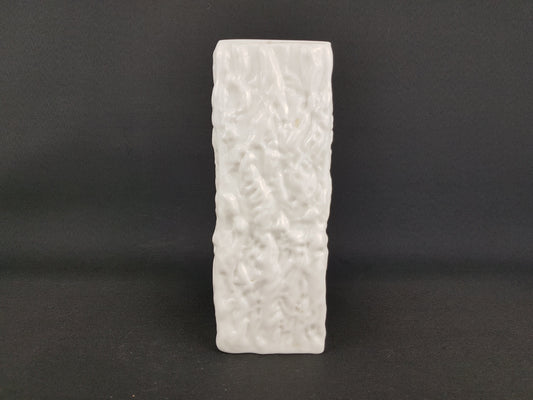Vintage White INGRID GLAS Design Glass Vase West Germany