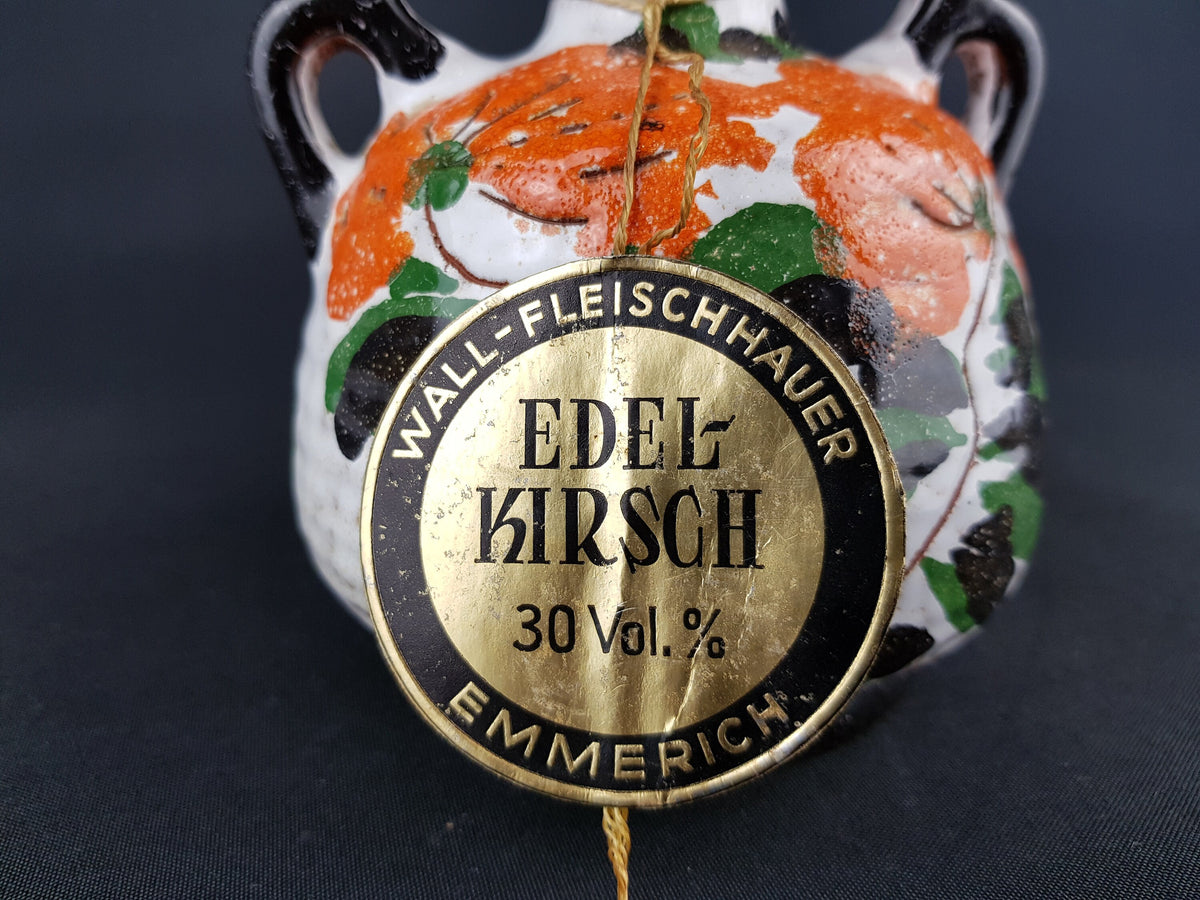Vintage MAREI KERAMIK Double Handled Vase with Mohn Decor 30-37 West German Pottery with Original Tag