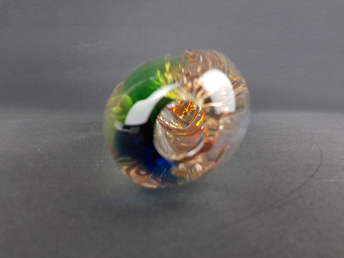 Vintage Rare JOSEF HOSPODKA Bullet Vase Novy Bor Borocrystal Bohemian Czech Twisted Glass 1960s Czechoslovakia