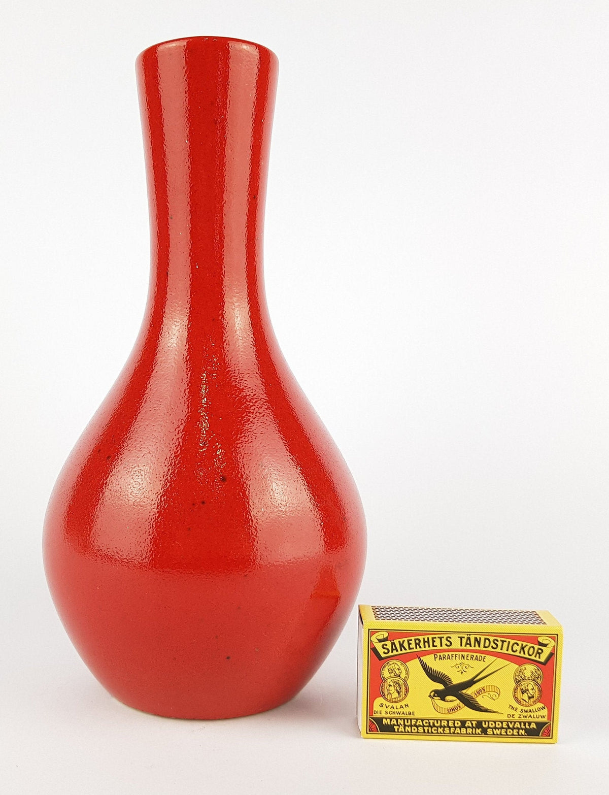 Vintage DÜMLER & BREIDEN Keramik Red Vase 115-21 West German Pottery 1960s 1970s