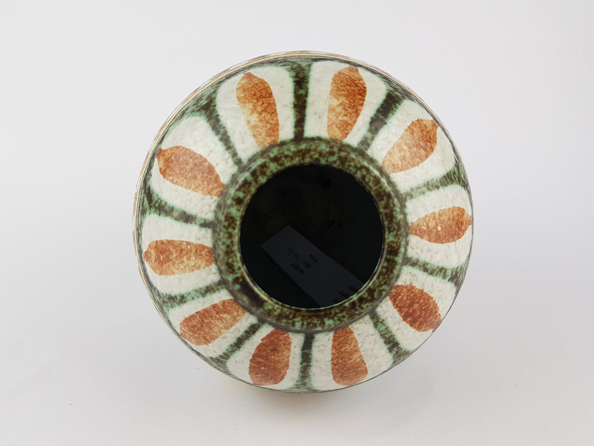 Vintage RUSCHA KERAMIK Vase 849 1 with "Kairo " decor West German Pottery 1950s