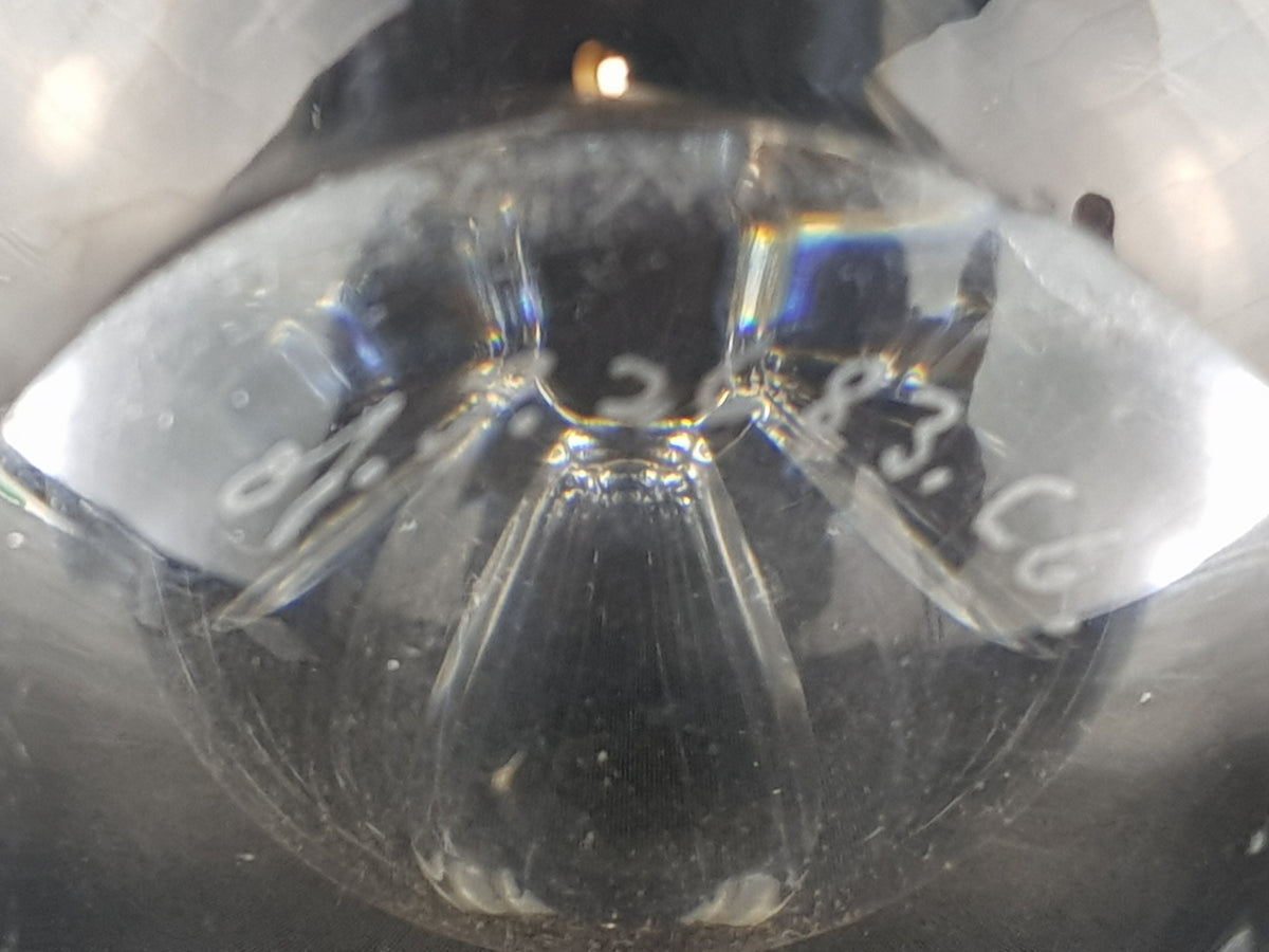Vintage ORREFORS Clear Vase With Engraved Butterfly Decor From Sweden Scandinavia 1960 1970s