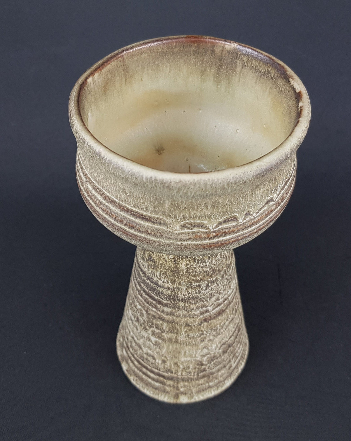 Vintage LORÉ Keramiek BEESEL Brown Vase with form number B132 Studio Art Vase by Matt Camps Dutch Pottery 1960s