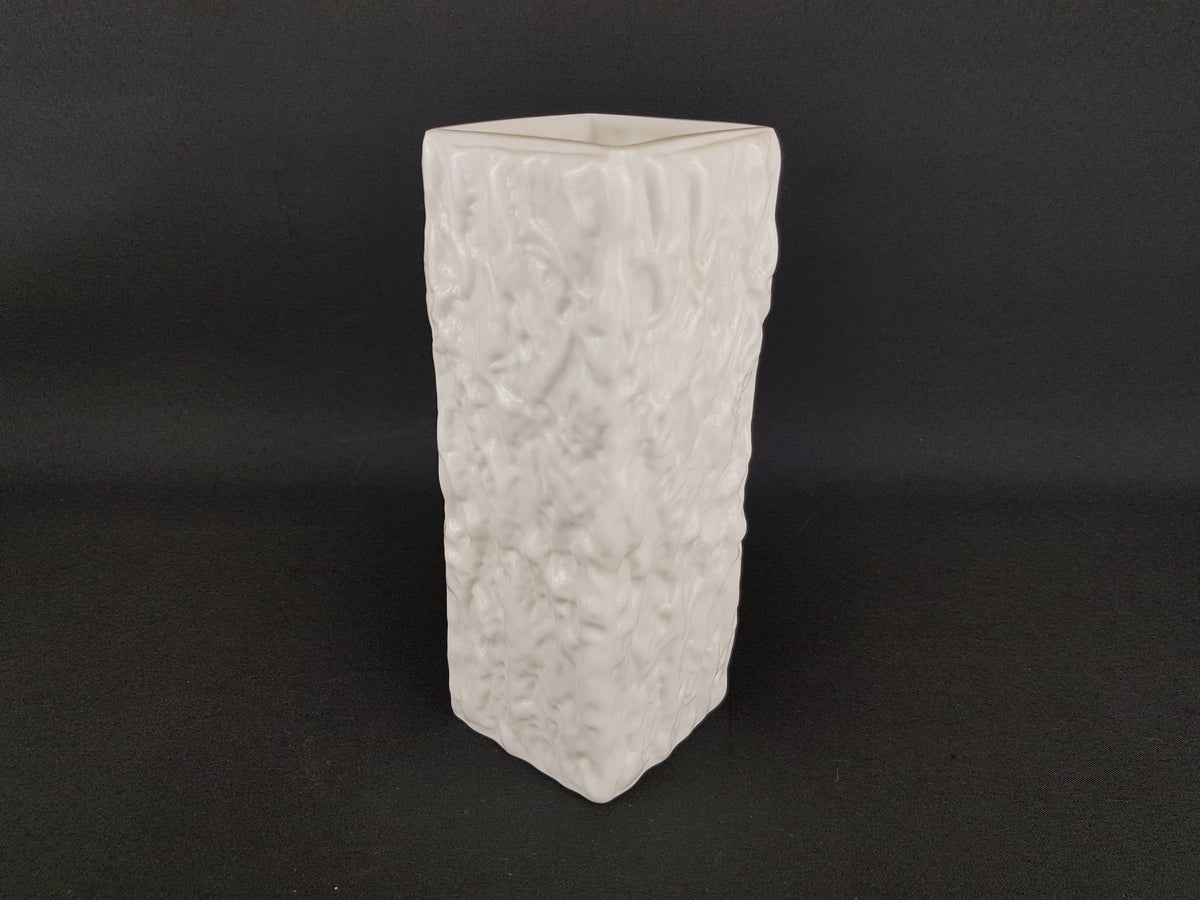 Vintage White INGRID GLAS Design Glass Vase West Germany
