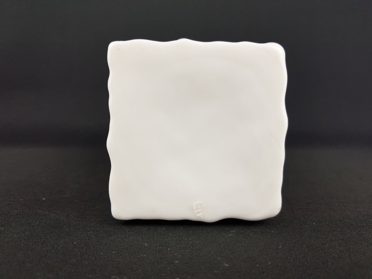Vintage White INGRID GLAS Design Glass Vase West Germany