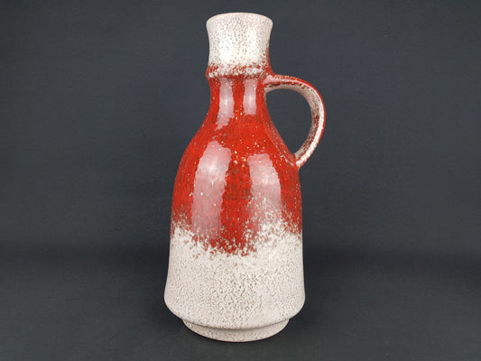 Vintage KARLSRUHER MAJOLIKA Oxblood Vase 9029 by Friedegart Glatzle 1960s