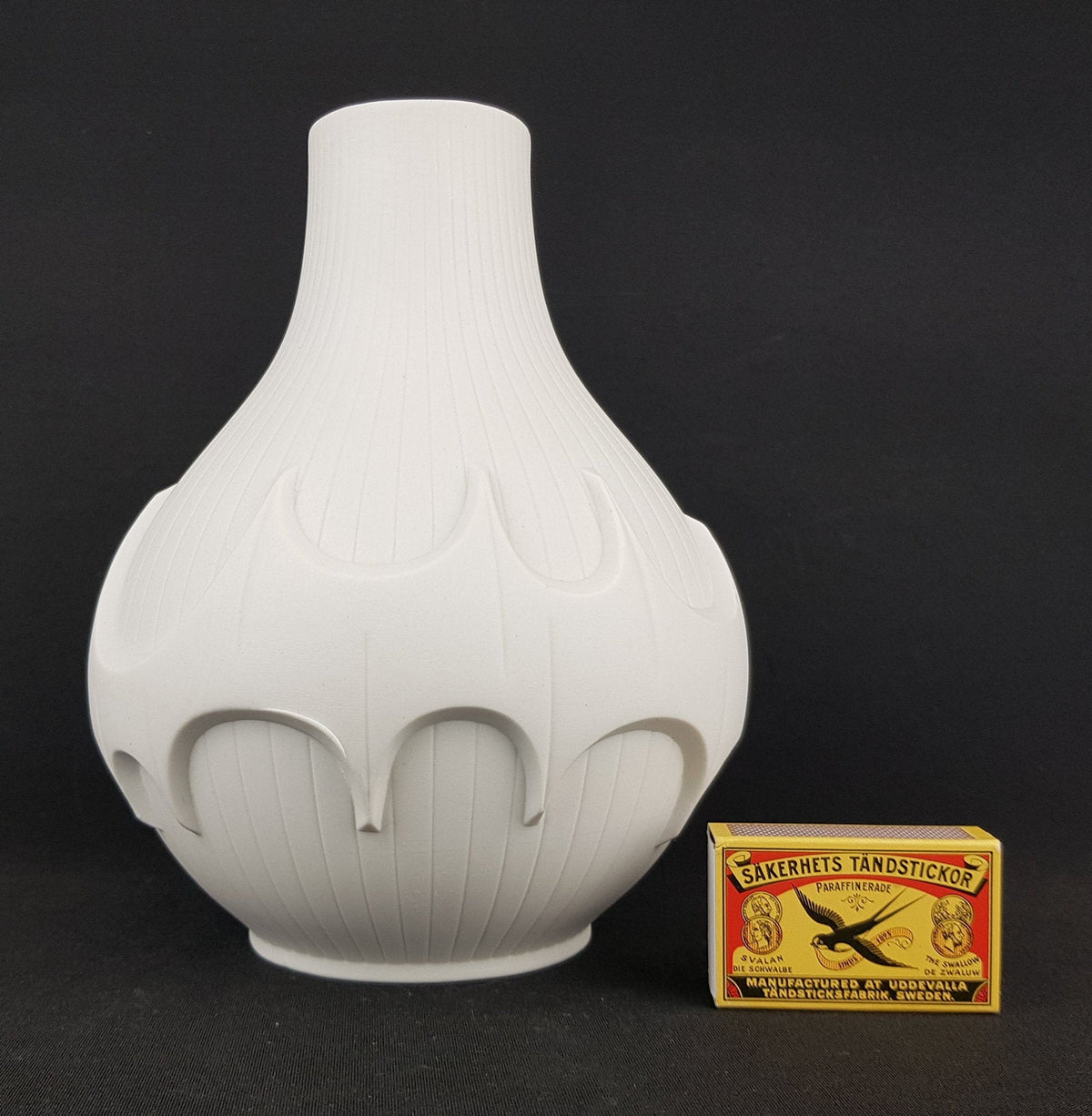 Vintage SCHERZER PORZELLAN Op Art Batman Vase West German Pottery Bavaria 514/2