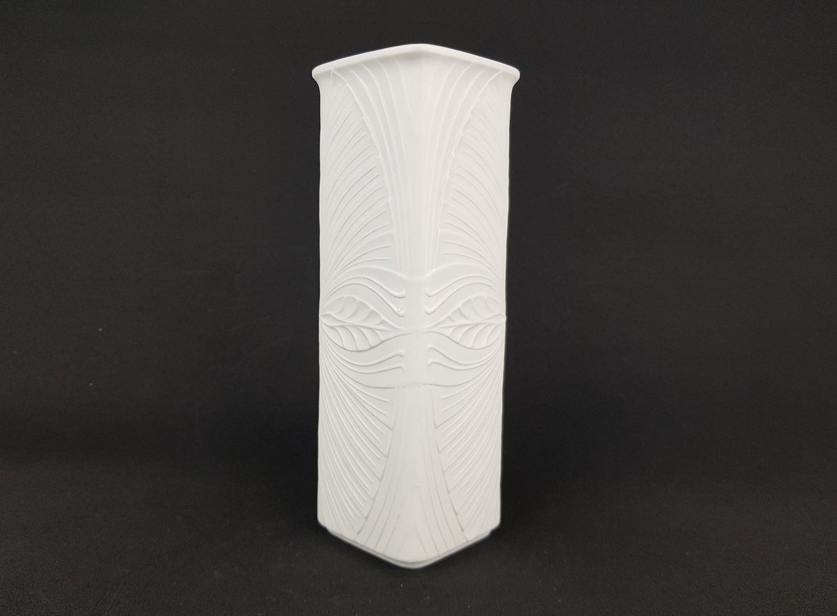 Vintage AK KAISER PORZELLAN Biscuit Porcelain Vase 1442-23 West German Pottery 1970s