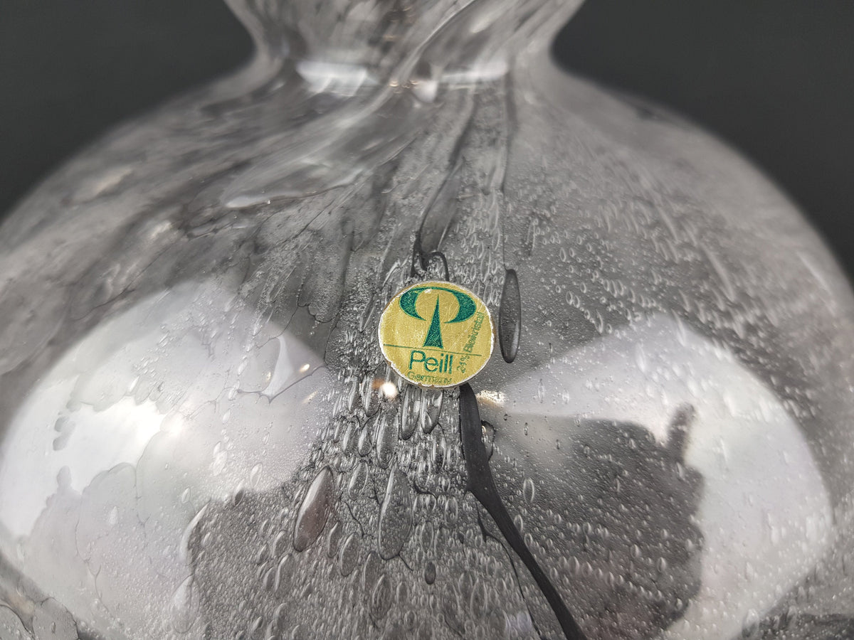Vintage 1970s PEILL UND PUTZLER Glass Ball Vase West Germany