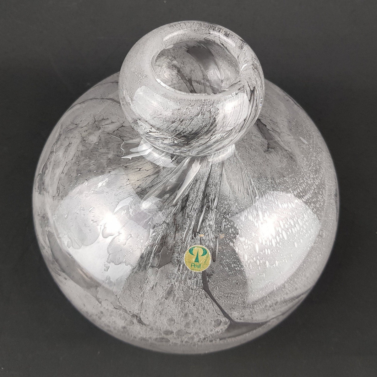 Vintage 1970s PEILL UND PUTZLER Glass Ball Vase West Germany