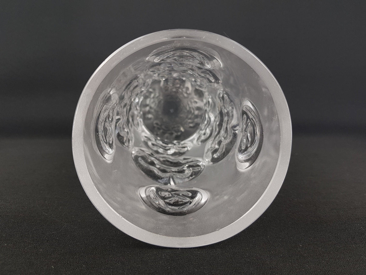 Vintage Cylinder PEILL UND PUTZLER Frosted Glass Vase West Germany 1960s 1970s