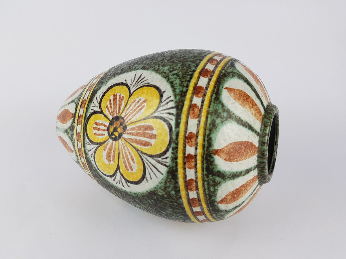 Vintage RUSCHA KERAMIK Vase 849 1 with "Kairo " decor West German Pottery 1950s