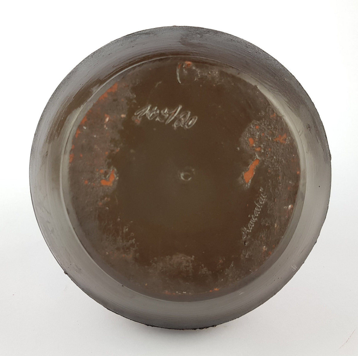 Vintage Red and Black SIERHAHN KERAMIK Siershahner Fabrik Fat Lava Vase 105-20 West German Pottery