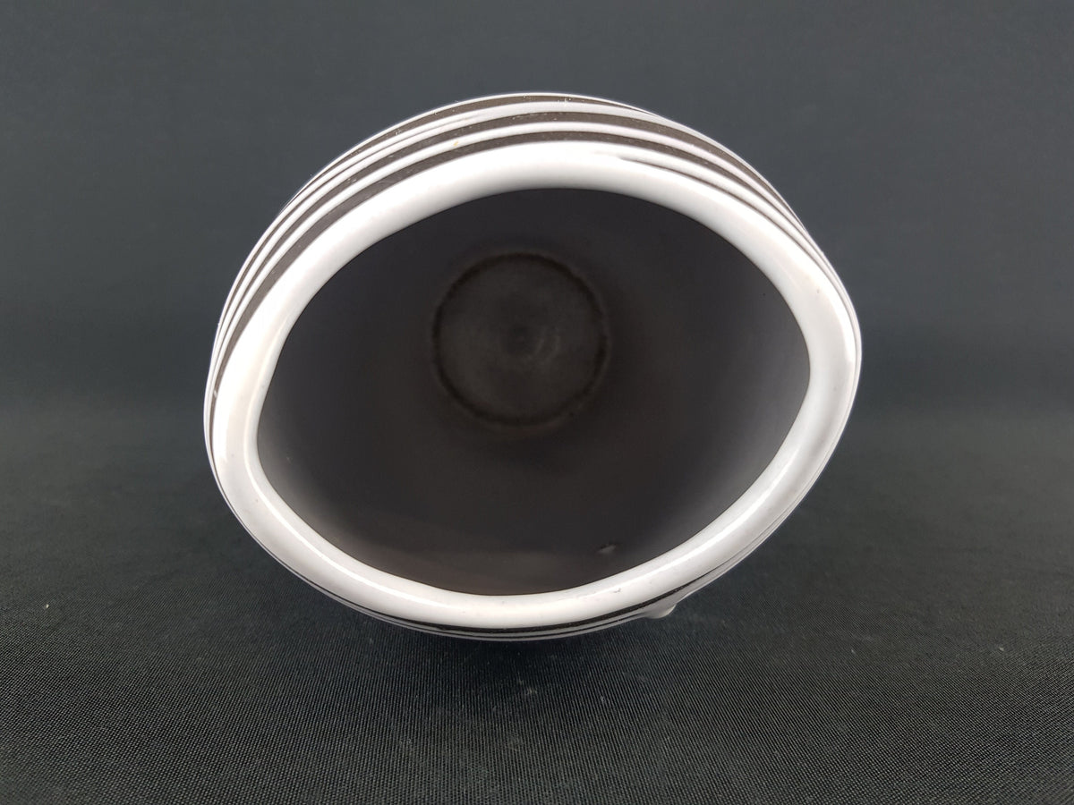 Vintage 1950s SCHLOSSBERG KERAMIK Fat Lava Vase 101/16 with decor Roulette by Liesel Spornhauer
