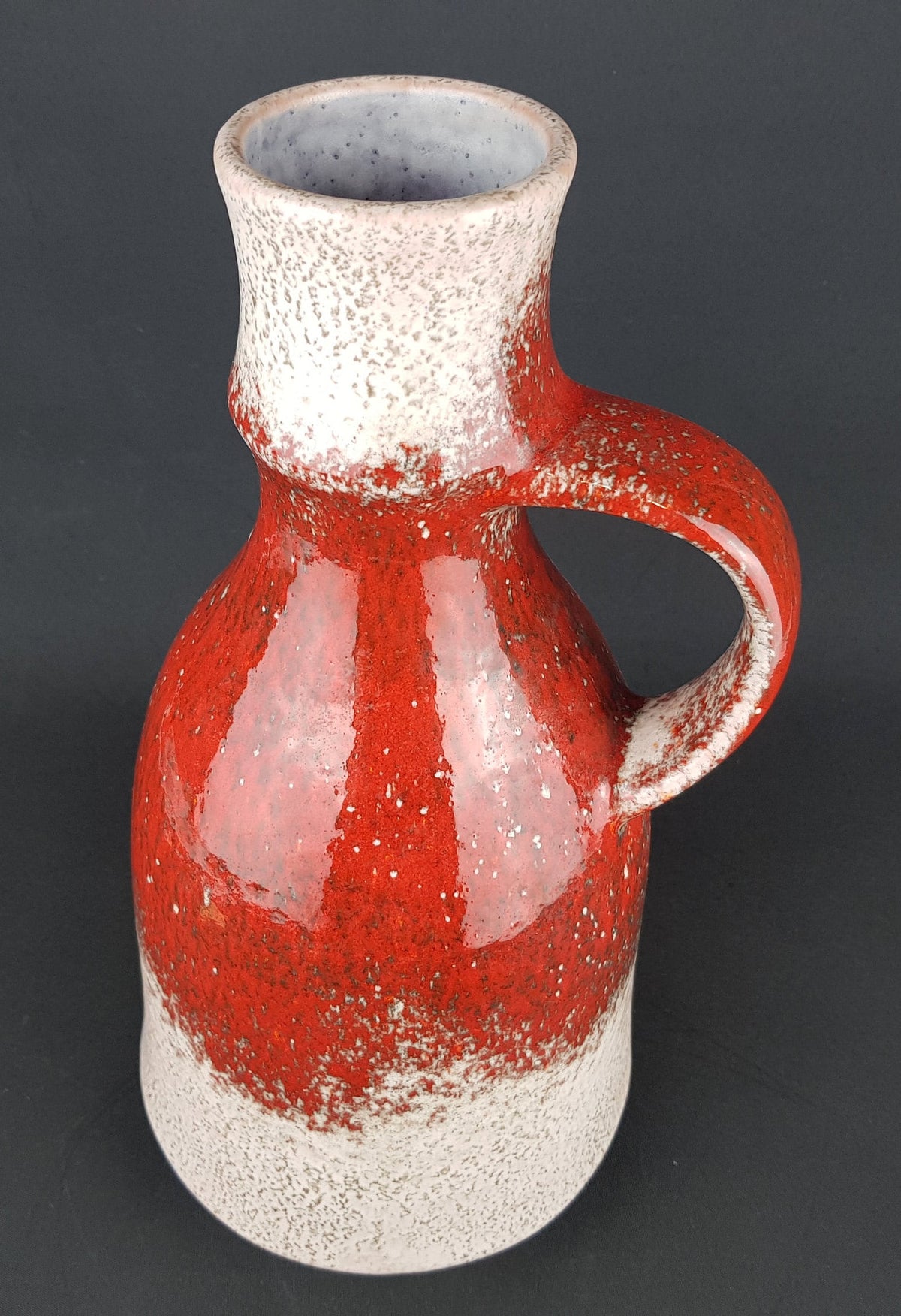 Vintage KARLSRUHER MAJOLIKA Oxblood Vase 9029 by Friedegart Glatzle 1960s