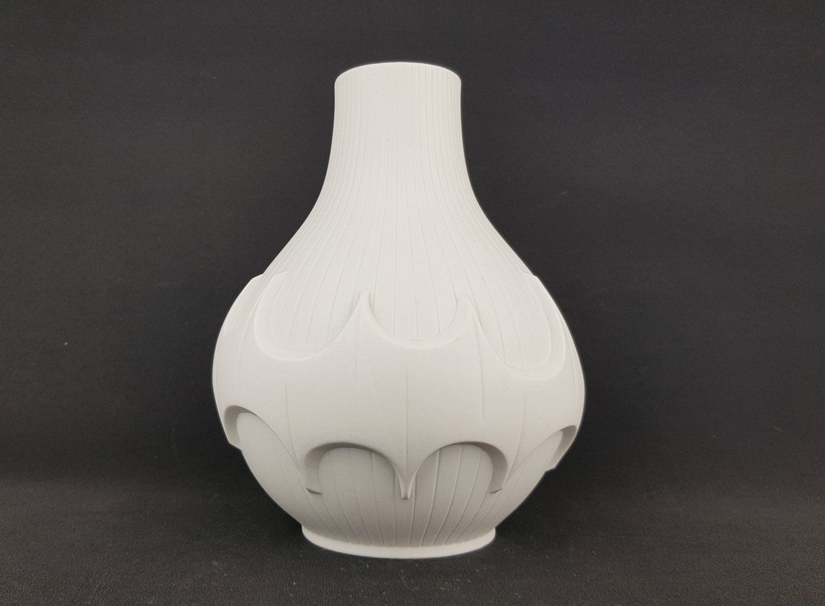 Vintage SCHERZER PORZELLAN Op Art Batman Vase West German Pottery Bavaria 514/2