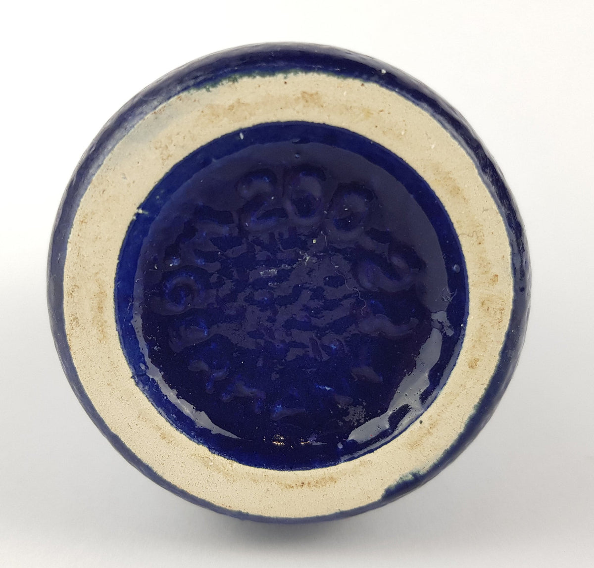 Vintage Blue SCHEURICH KERAMIK Fat Lava Vase 200 22 West German Pottery 1970s