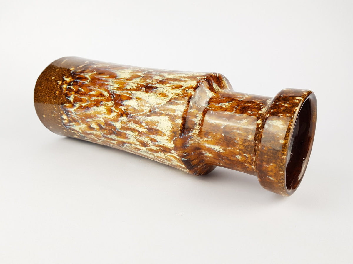 Vintage Brown SCHEURICH KERAMIK Fat Lava Vase 205 32 West Geman Pottery 1970s
