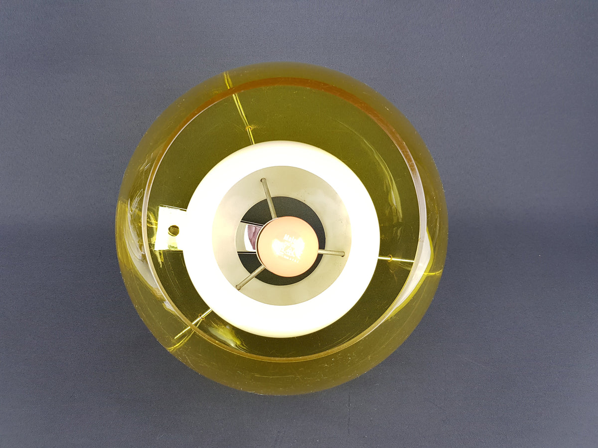 Vintage ROSSETTI Italy Yellow Wall Lamp – Mid-Century Modern Plastic Sconce – Italian Design 1970s
