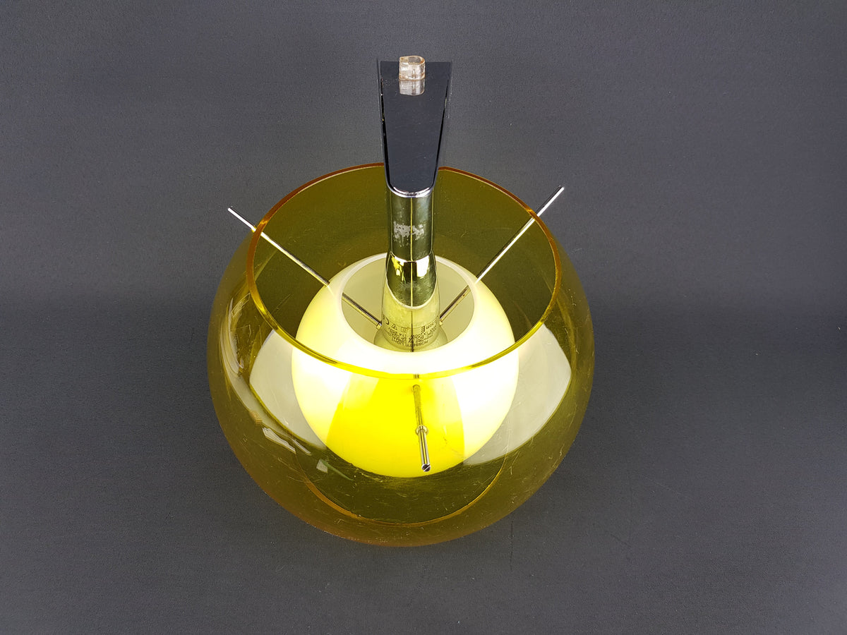 Vintage ROSSETTI Italy Yellow Wall Lamp – Mid-Century Modern Plastic Sconce – Italian Design 1970s