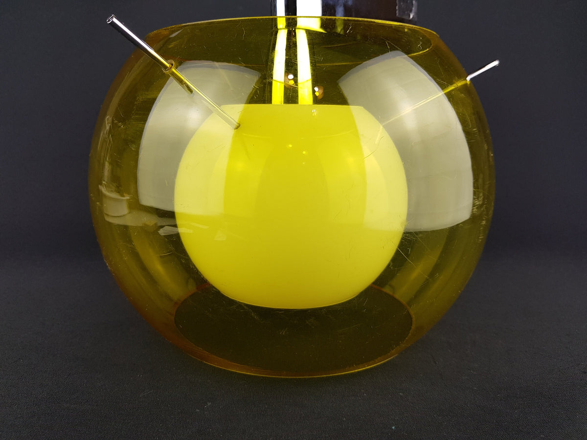 Vintage ROSSETTI Italy Yellow Wall Lamp – Mid-Century Modern Plastic Sconce – Italian Design 1970s