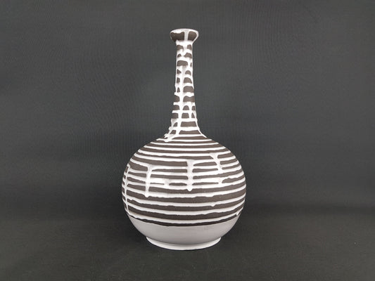 Vintage Rare 1950s SCHLOSSBERG KERAMIK Fat Lava Vase 104 with decor Roulette by Liesel Spornhauer