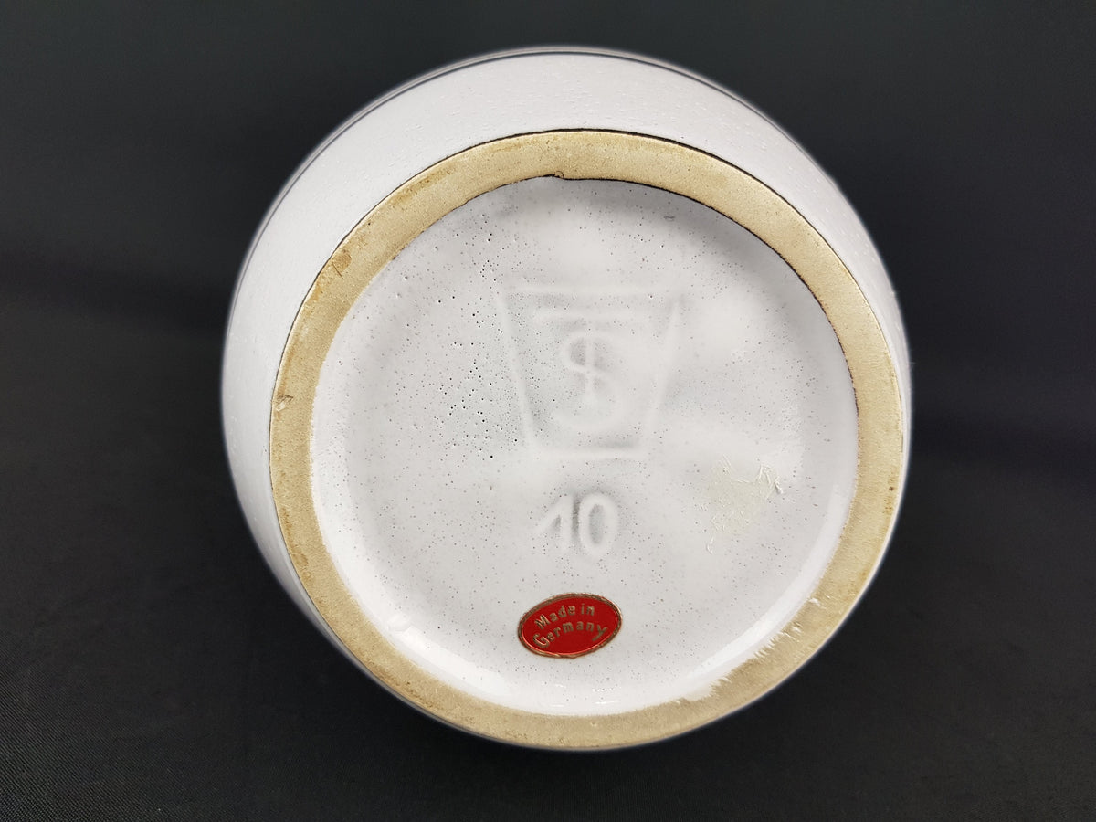 Vintage SCHLOSSBERG KERAMIK Vase by Liesel Spornhauer with Roulette decor 10 West German Pottery 1950s