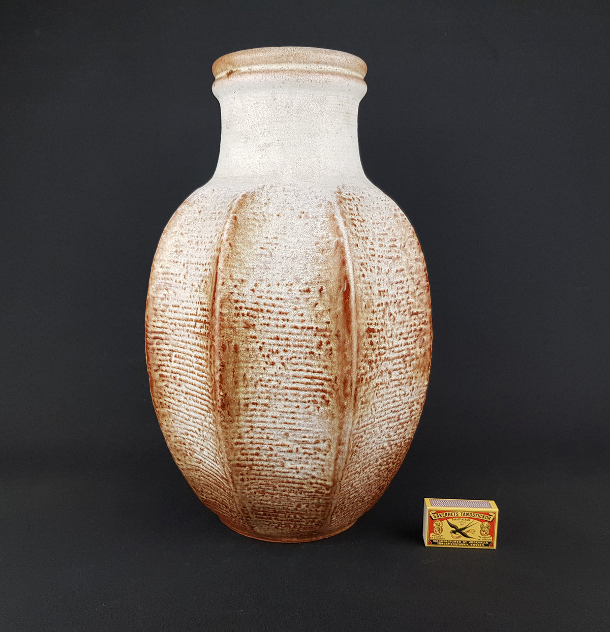 Vintage CARSTENS TONNIESHOF KERAMIK Large Beige Vase 7831-40 West German Pottery 1960s