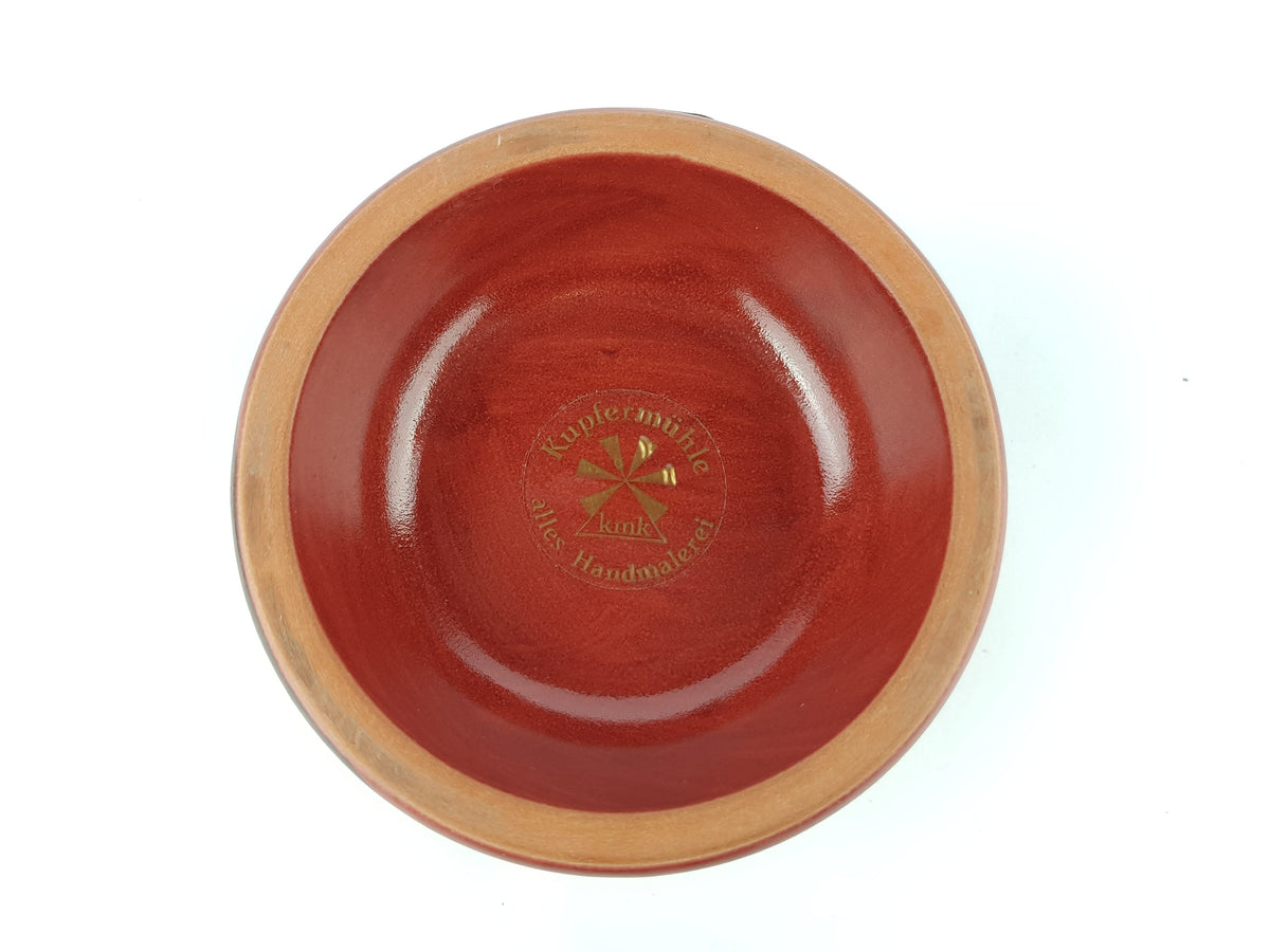 Vintage KMK (Keramik Manufaktur Kupfermühle) Candle Holder with Rubin decor German Pottery 1990s