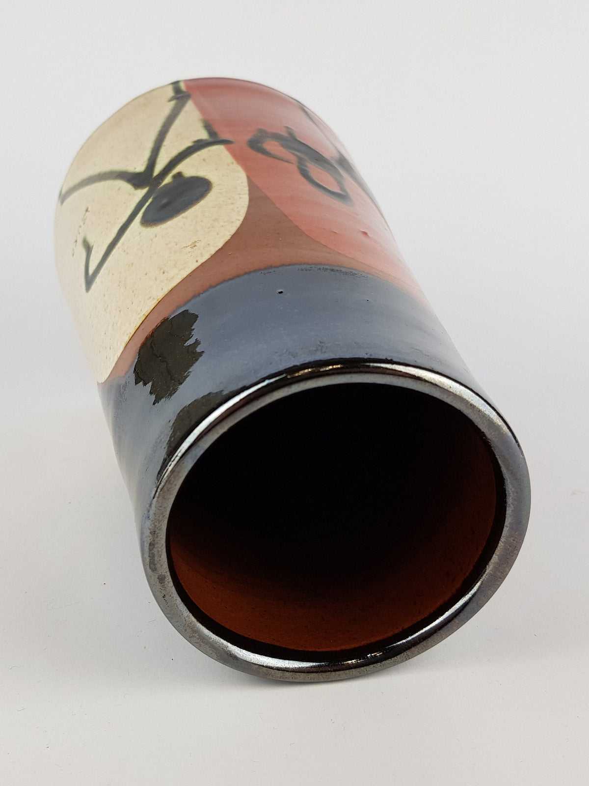 Vintage THOMAS BUXÓ Vase From Spain With Man and Animal Decor Spanish Pottery 1960s 1970s