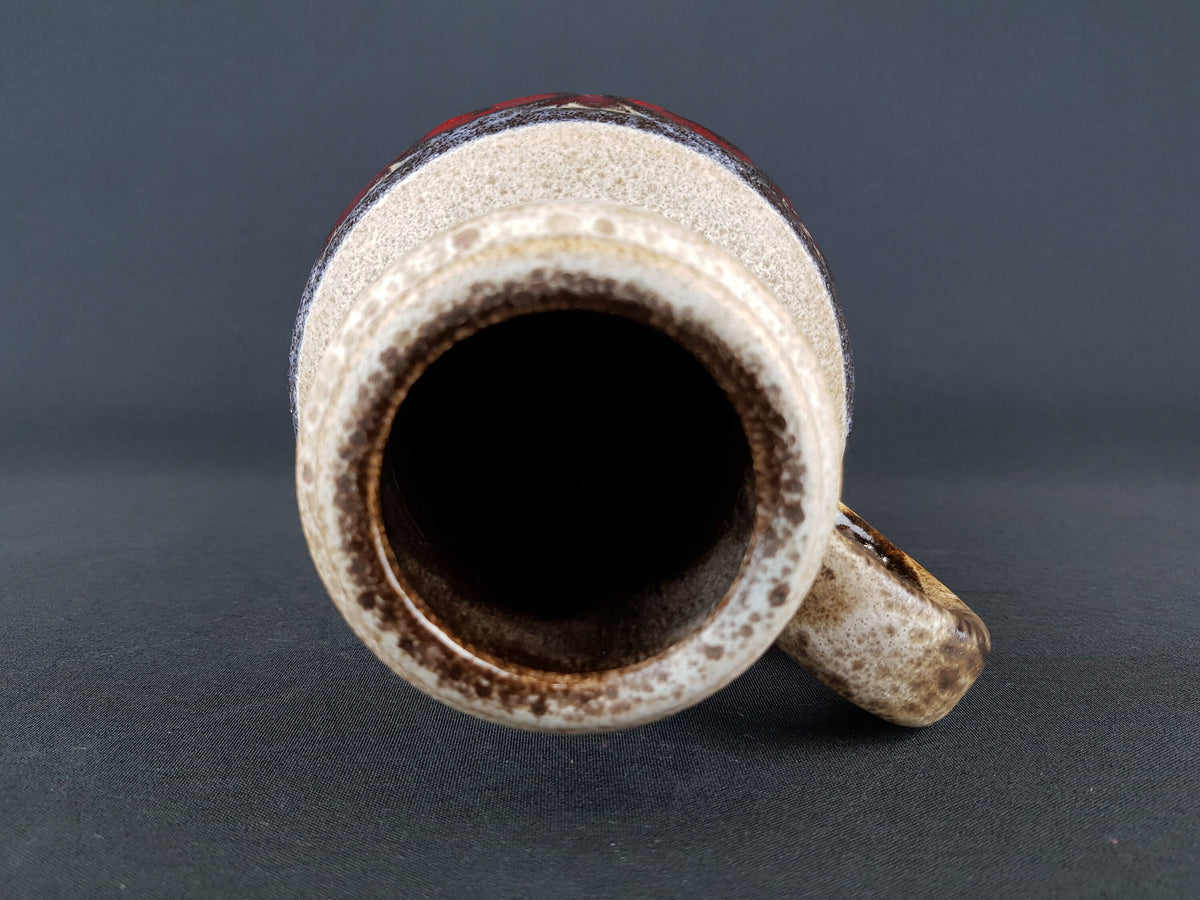 Vintage Brown Red SCHEURICH KERAMIK Fat Lava Vase 413 26 West Geman Pottery 1970s