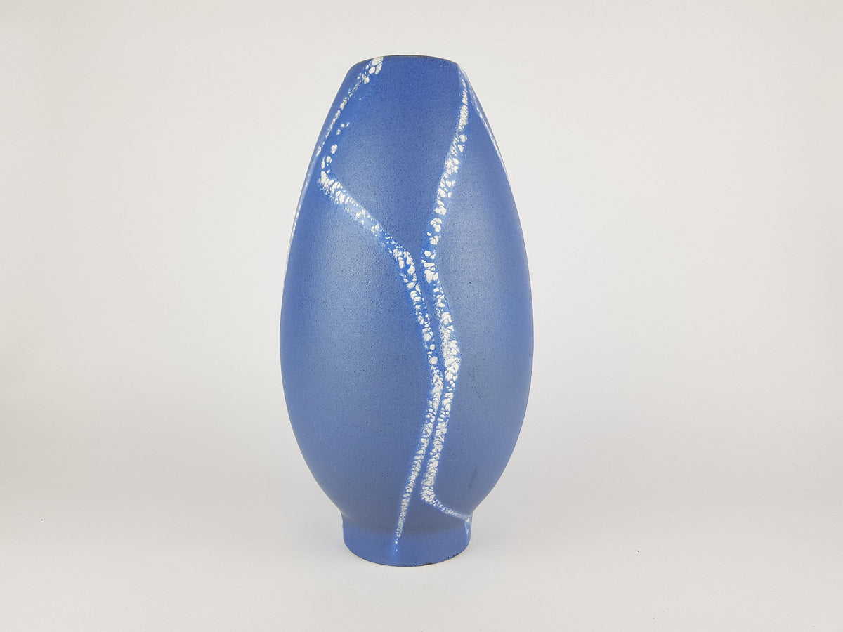 Vintage SCHLOSSBERG KERAMIK Fat Lava Vase with AZUR Decor West German Pottery 1950s