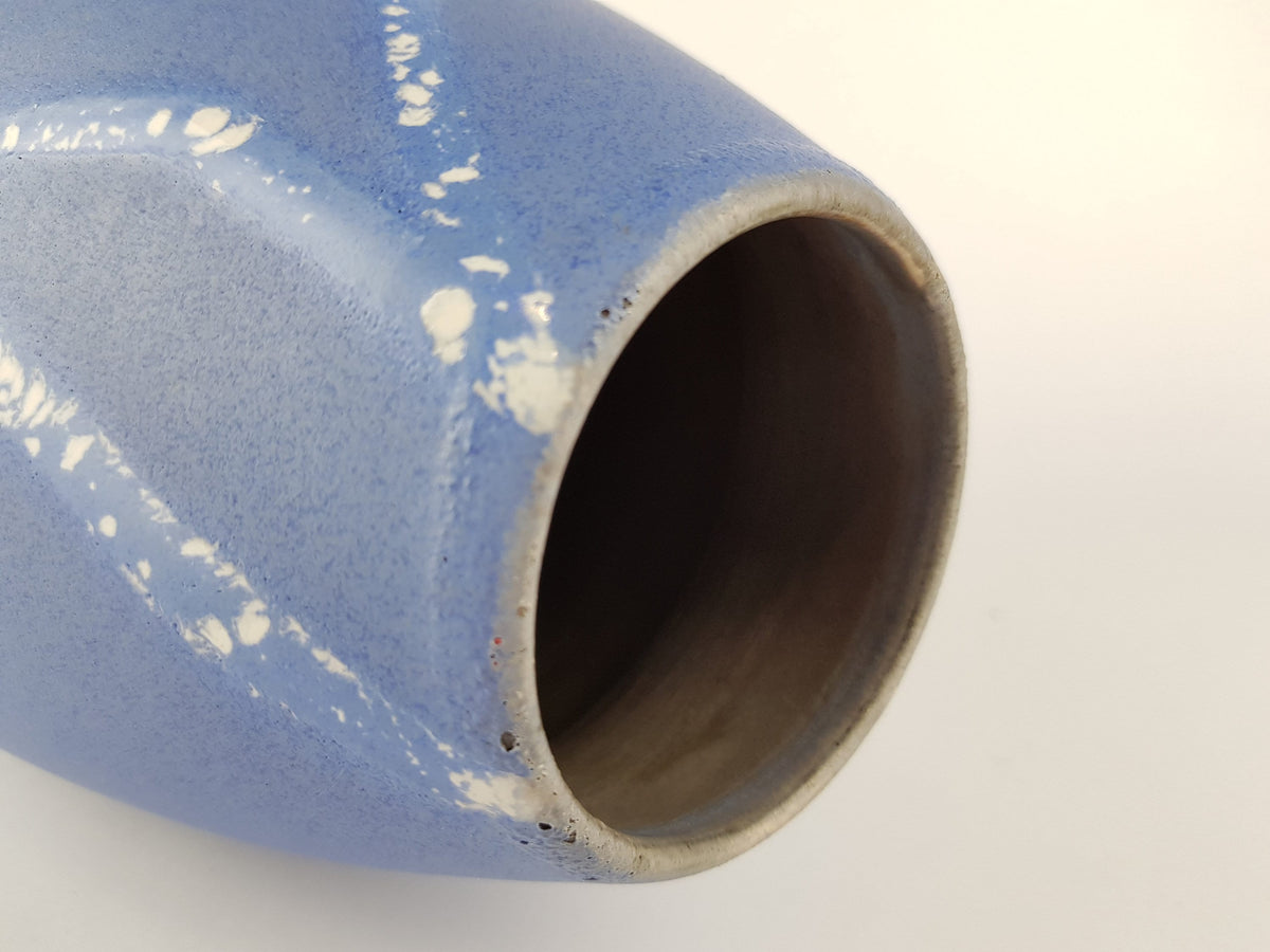 Vintage SCHLOSSBERG KERAMIK Fat Lava Vase with AZUR Decor West German Pottery 1950s