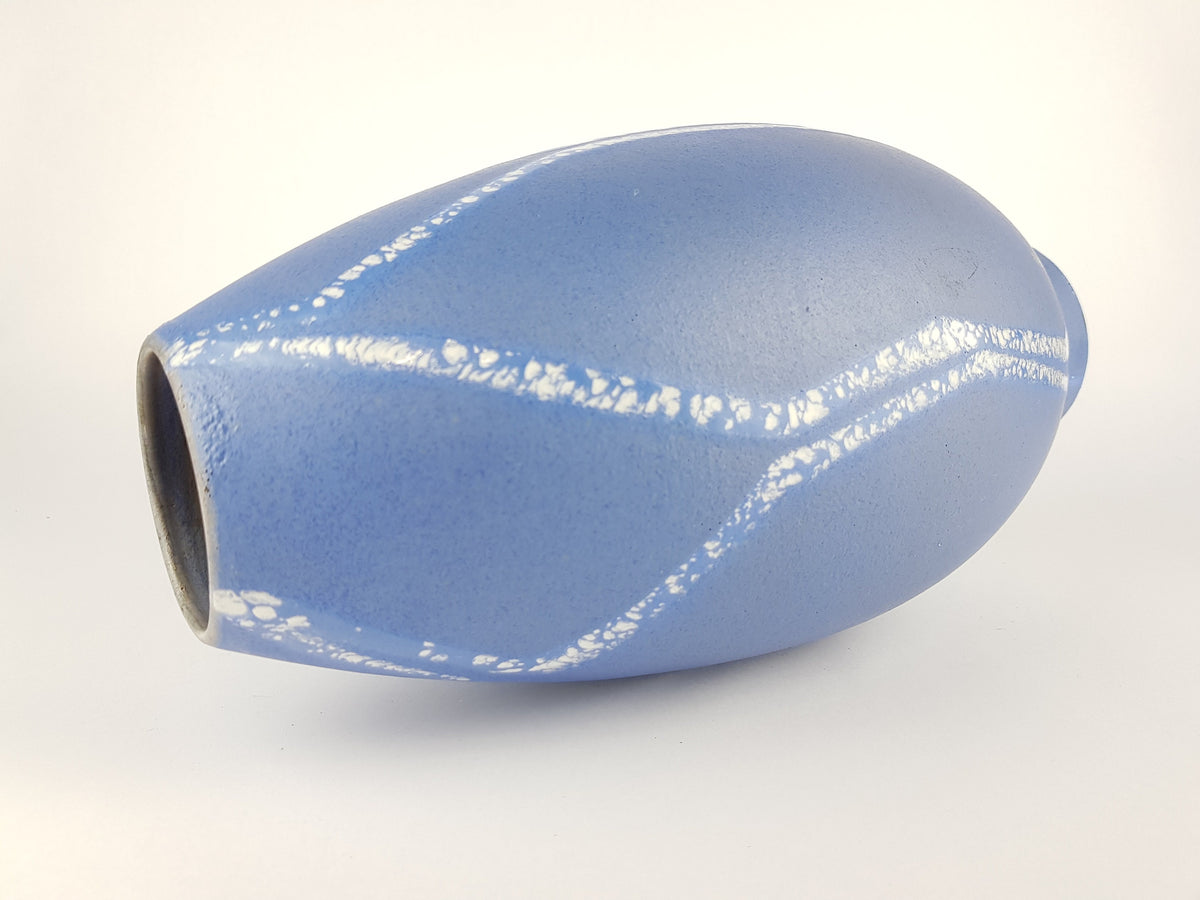 Vintage SCHLOSSBERG KERAMIK Fat Lava Vase with AZUR Decor West German Pottery 1950s