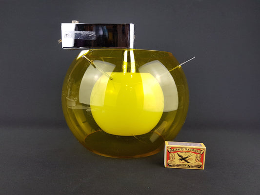 Vintage ROSSETTI Italy Yellow Wall Lamp – Mid-Century Modern Plastic Sconce – Italian Design 1970s