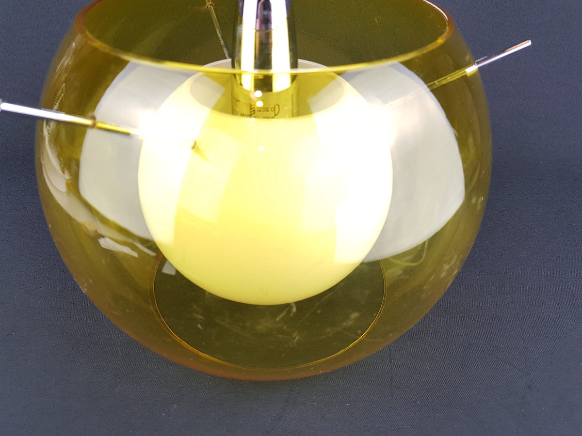 Vintage ROSSETTI Italy Yellow Wall Lamp – Mid-Century Modern Plastic Sconce – Italian Design 1970s